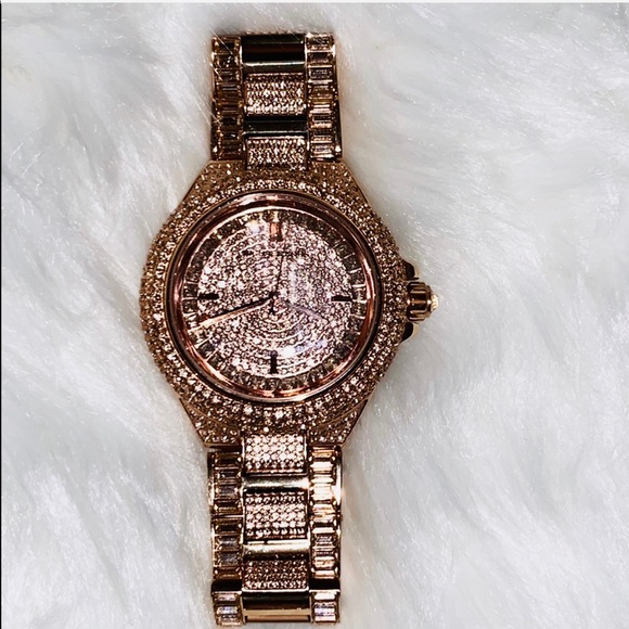 Michael Kors rose gold crystal studded watch - Picture 1 of 3